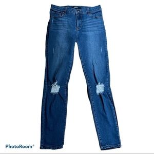 J BRAND distressed ripped skinny straight leg denim jeans woman’s size 25